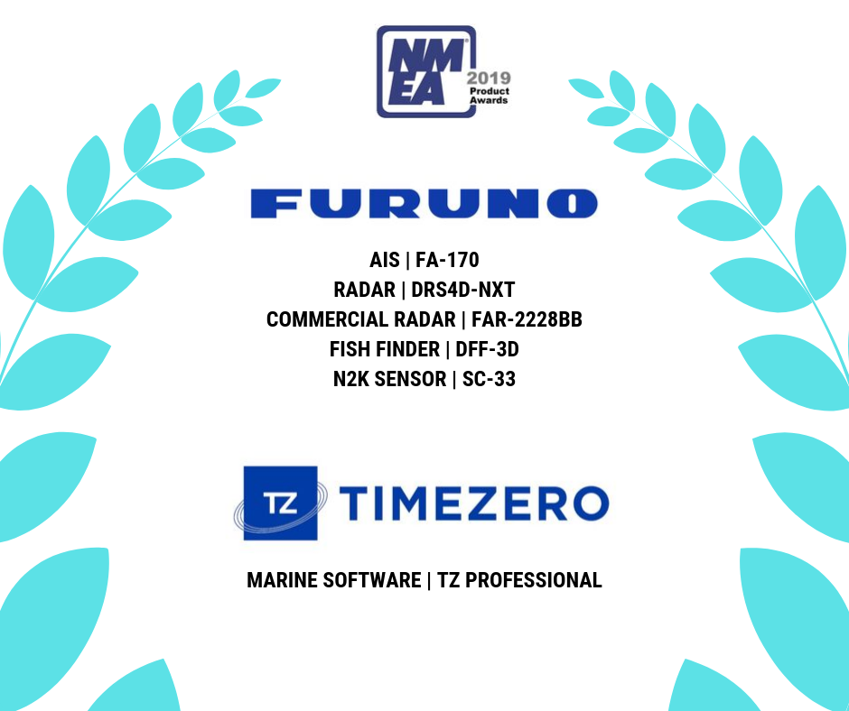 Furuno et MaxSea triomphent aux NMEA Awards 2019