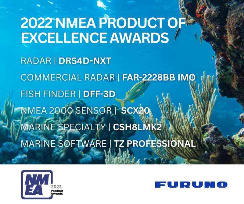 De nouvelles récompenses pour Furuno et MaxSea aux NMEA awards 2022